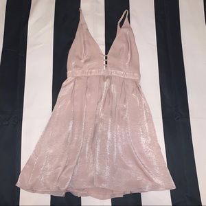 Free People silky pink mini dress